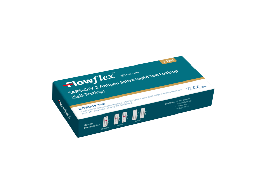 Flowflex SARS-CoV-2 Antigen Saliva Schnelltest Lollipop CE2934 ...